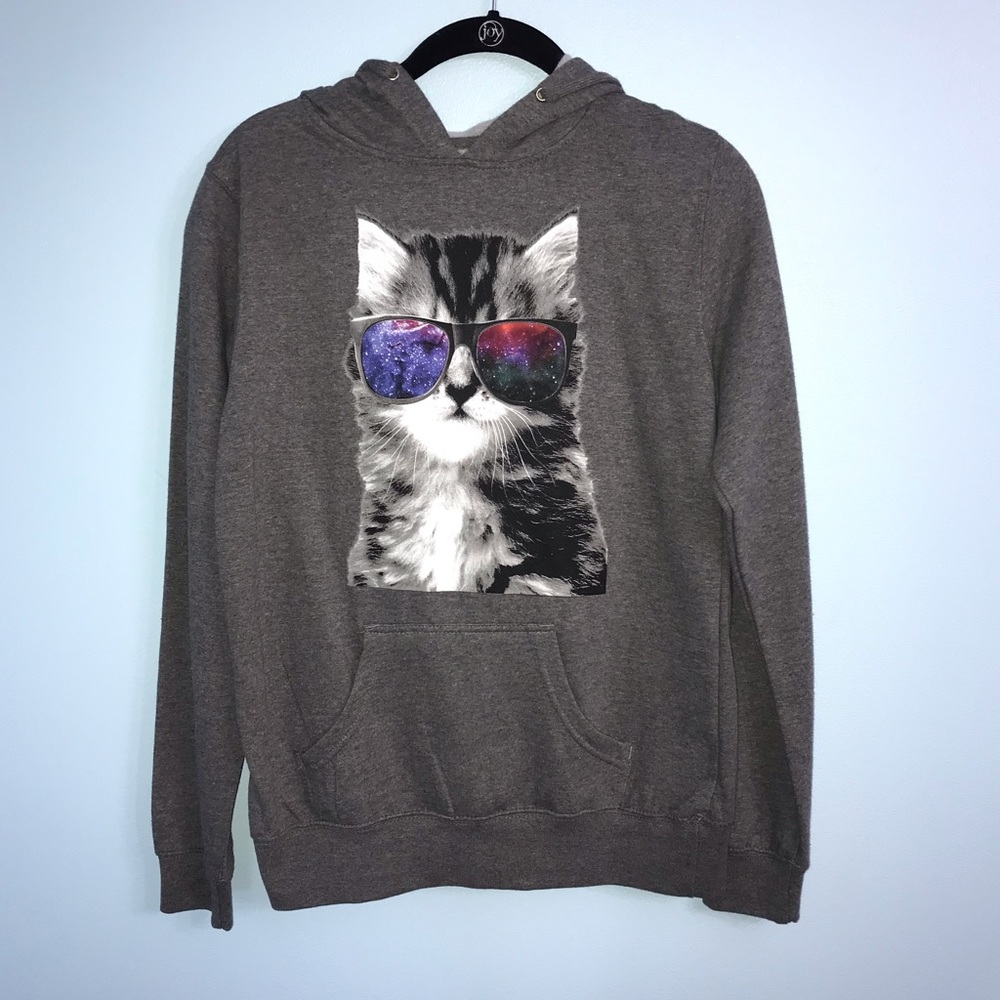 NWOT Cool Cat Grey Hoodie